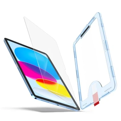 Immagine di MOBDIK Schermo Airtettivo in Vetro Temperato Compatibile con iPad 10a Generazione da 10.9 pollici (2022), Elevata Trasparenza, Resistente ai Graffi, le Custodie, kit EZ 1 Pezzi