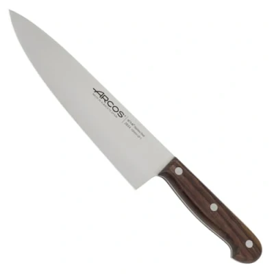 Immagine di Arcos Serie Atlantico Coltello da Chef Cucina Lama Acciaio Inossidabile Nitrum 200 mm Manico Legno Palissandro Colore Marrone