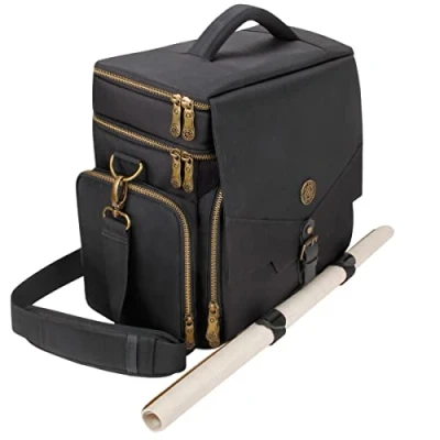 Immagine di ENHANCE Borsa da Viaggio RPG Giochi Tavolo con Dungeon e Draghi Figurine, Trasporto Imbottita Multipli Scomparti per Libri (4 8) Tasca Dadi gettoni
