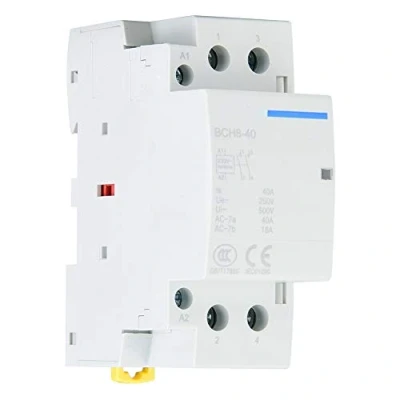 Immagine di Contattore CA, 2A 50 / 60HZ 220 V 230 CA for Uso Domestico a Basso Consumo Energetico su Guida DIN, Normalmente Aperto, e Risparmio