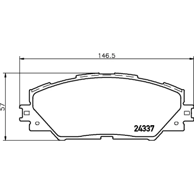 Immagine di HELLA 8DB 355 006 871 Kit pastiglie freno Non predisposto per contatto segnalazione usura con accessori TOYOTA: RAV4 III SUV, IV SUV