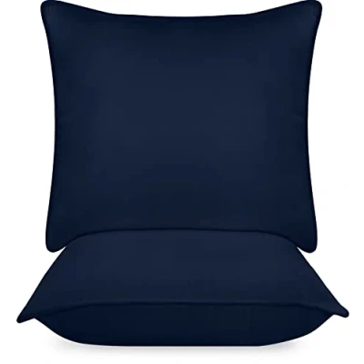 Immagine di Utopia Bedding Cuscini Letto (Set di 2), 65 x cm Guanciali Coppia, 3D Fibra Poliestere (Blu Navy)