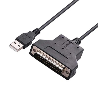 Immagine di Cavo adattatore seriale da USB a RS232 DB25 1,5 m per scanner codici barre, chip CP2102 all&#039;interno