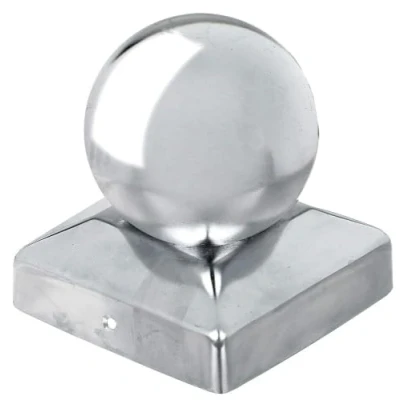 Immagine di Alberts 327095 Copripalo per pali in legno, con testa a sfera, acciaio inox, 90 x mm
