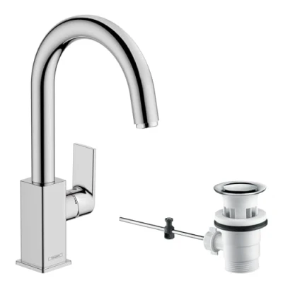 Immagine di hansgrohe Vernis Shape Miscelatore monocomando lavabo con bocca orientabile e saltarello, cromo, 71564000
