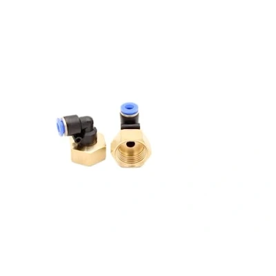 Immagine di CNCTEC Raccordo pneumatico angolare 90 con filettatura interna 1/2&quot; 6 mm IQS 2 pezzi collegamento push in qualità industriale (1/2&quot; angolo 90, pezzi)