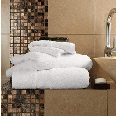 Immagine di GC Gaveno Cavailia Bianco Asciugamani in Cotone Egiziano Spesso Assorbente, 700 g/m², Confezione da 4, Colore, Hand Towel (50x85 Cm), 4 unità