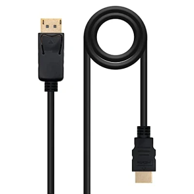 Immagine di Nanocable 10.15.4300 Cavo di conversazione Displayport a HDMI, Displayport/Macho HDMI/MACHO, Nero, 0,5 m