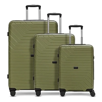 Immagine di REDOLZ Essentials 05 Valigie rigide Set 3 pezzi in polipropilene leggero di alta qualità 4 rulli doppi e serratura TSA per uomo &amp; donna