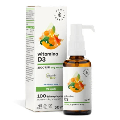 Immagine di Aura Herbals Vitamina D3 2000 UI Vegan, gocce, 50 ml