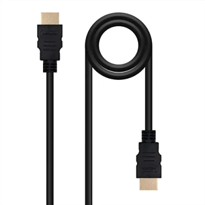 Immagine di Nanocable 10.15.3600 Cavo Hdmi V 2.0 ad Alta Velocità (4K, 60Hz, 18 Gbps, Maschio Maschio, Tipo A/M A/M, Nero, 0,5 mts)