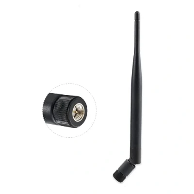 Immagine di Vecys Antenna Wi Fi SMA 2.4 GHz 5 dBi Adattatore per Spina omnidirezionale Nera Compatibile con Scheda WLAN 802.11n / b/g Schede PCI Router Wireless Bluetooth ZigBee