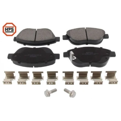 Immagine di MAPCO 6971HPS Kit pastiglie freno Assale anteriore con segnalatore acustico usura bulloni pinza accessori OPEL: Corsa D Hatchback