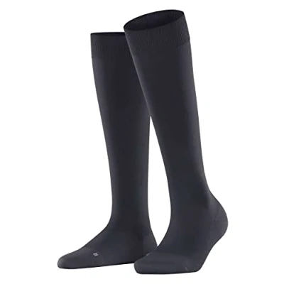 Immagine di FALKE Energizer W KH materiale morbido con compressione 1 paio, Calzini lunghi Donna, Blu (Dark Navy 6379) Circonferenza polpaccio W2, 41 42