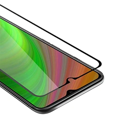 Immagine di Cadorabo Pellicola Protettiva copertura completa compatibile con Oppo A12 in TRASPARENTE NERO Vetro di protezione del display (Tempered) durezza 9H compatibilità 3D touch