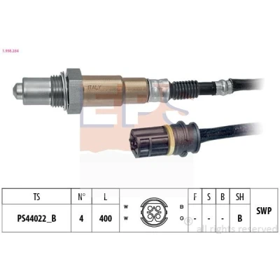 Immagine di EPS 1.998.284 Sonda lambda Made in Italy OE Equivalent riscaldato, planare, Filettatura prelubrificata MERCEDES BENZ: Classe A, C Sedan