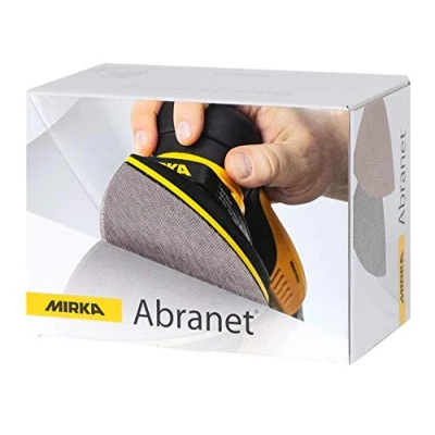 Immagine di Mirka Abranet net delta dischi abrasivi per levigatrici triangolari 100x152x152 mm a strappo / grana P100 50 pezzi levigare legno, stucco, vernice, plastica 5421905010