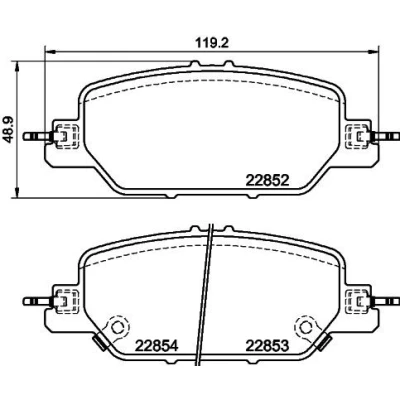 Immagine di HELLA 8DB 355 039 191 Kit pastiglie freno con segnalatore acustico usura accessori HONDA: CR V 5