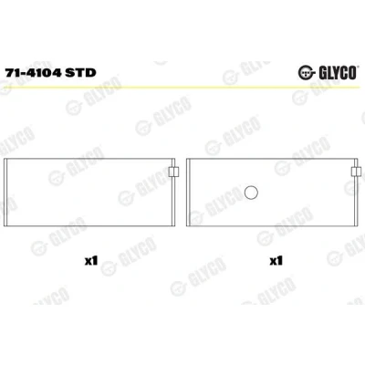 Immagine di Cuscinetto della biella GLYCO 71 4104 STD