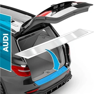 Immagine di uProtect Pellicola Protettiva per Bordo di Carico Set completo Audi Q5 2 (II) FY I 2017 2024 Protezione Paraurti, antigraffio, vernice Trasparente Lucido