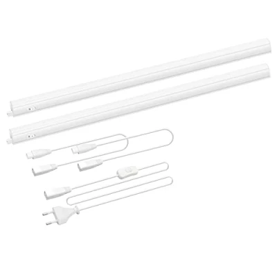 Immagine di ENUOTEK Lampade Barra Striscia a Tubos da Parete LED 9W Collegabili per Sottopensile Cucina 573MM Lunghezza di Una Lampada con Interruttore Luce Bianca Naturale 4000K, Lot 2