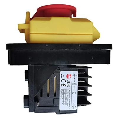Immagine di KEDU KJD11 Interruttore a pulsante di emergenza 8 poli per interruttori elettromagnetici macchine utensili industriali, relè JD3 AC 230V 16A 4NO