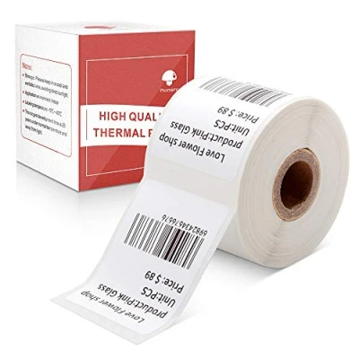 Immagine di Phomemo M110/M120/M200/M220/M221 Etichetta multiuso autoadesiva quadrata per stampante, 30 x 40 mm, rotolo da 230 etichette