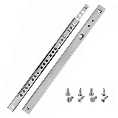 Immagine di HELPMATE Guide per cassetti, 17 mm, lunghezza 246 1 paio di 2 pezzi, estraibili a sfere, parziali, in acciaio zincato, argento, con materiale fissaggio incluso