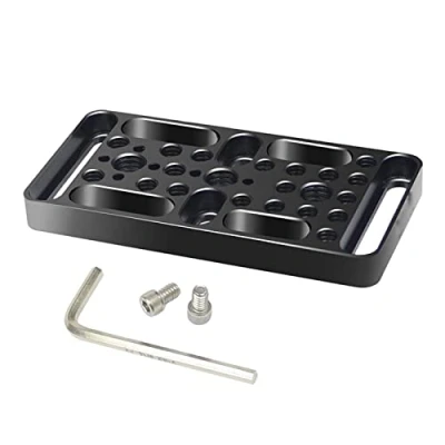 Immagine di Stabilizzatore Per Fotocamera Piastra di formaggio Multiuso Dslr Montaggio Con 1/4 3/8 Fori Filettatura Staffa Accessorio
