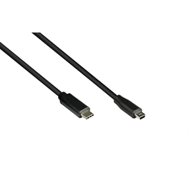 Immagine di Good Connections Cavo di collegamento USB 2.0 maschio C a connettore Mini B (5 pin) schermatura in rame 0,3 m/30 cm nero