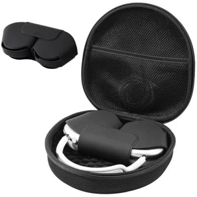 Immagine di ProCase Custodia per Apple Airpods Max, Cuffie da Viaggio con Copertura la Modalità Sleep &amp; Tasca a rete, Borsa Protettiva Case Portatile Nero