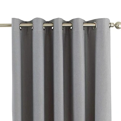 Immagine di Riva Home ECLIPSE/RT9/SIL Eclipse Tende con Occhielli, Oscuranti e Termiche, Grigio (Silver), 46x72 (117x183cm), 1 Pezzo