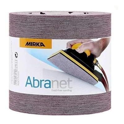 Immagine di Mirka Abranet rotolo abrasivo netto 115 mm x 10 m a strappo / grana P600 1 per levigare legno, stucco, vernice, plastica 545BY001613R