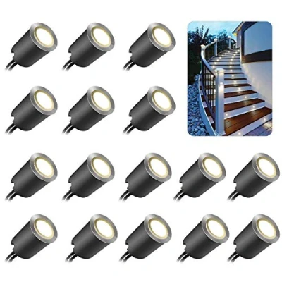 Immagine di Recessed LED Deck Light Kits with Black Protecting Shell φ32mm,SMY In Ground Outdoor Landscape Lighting IP67 Waterproof,12.