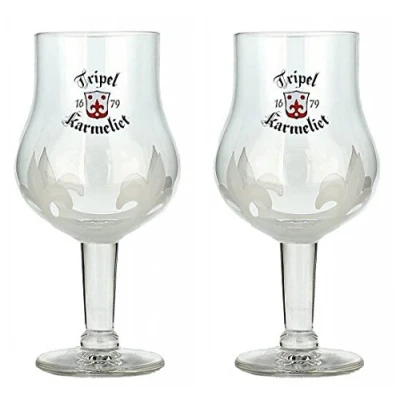Immagine di Tripel Karmeliet Bicchiere Da Birra 33cl (Set di 2) Belga Forma Perfetta Per Bere La