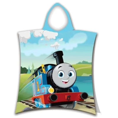 Immagine di Jerry Fabrics Thomas The Tank Engine and Friends Asciugamano da spiaggia con cappuccio, per bambini e bambine