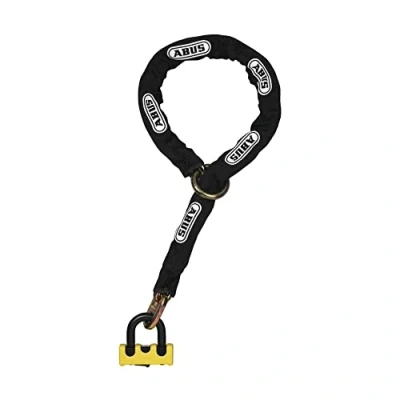 Immagine di ABUS Combinazione Lucchetto e catena Granit Power XS 67/105HB50 12KS120 anello nero per moto con livello di sicurezza 16 Giallo