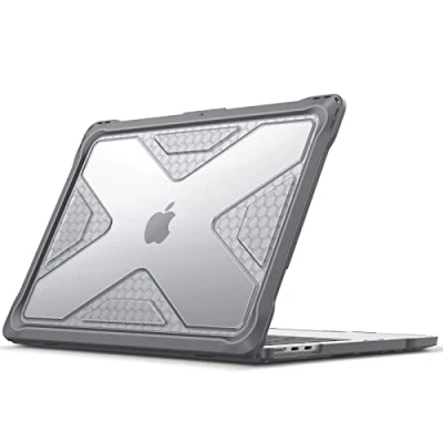 Immagine di FINTIE Custodia Compatibile con MacBook Air M3 M2 13.6 Pollici 2022 2024 (Modello A3113/A2681), Antiurto Robusto Case Bordo in TPU, Grigio