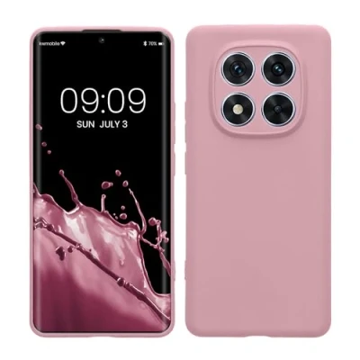 Immagine di kwmobile Custodia Compatibile con Xiaomi Redmi Note 14 Pro 5G / Poco X7 Cover Back Case per Smartphone in Silicone TPU Protezione Gommata rosa antico matt