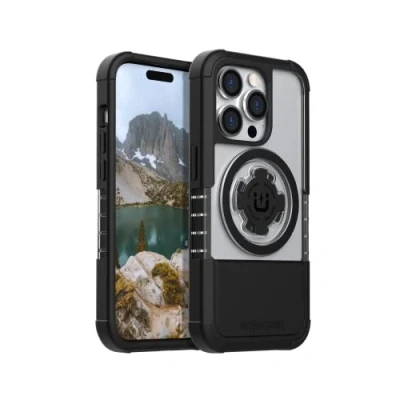 Immagine di Rokform custodia per iPhone 14 Pro, serie Crystal, Dual Magnet Plus MagSafe compatibile, sottile magnetica trasparente Apple, cover iPhone, armatura testata goccia (trasparente)