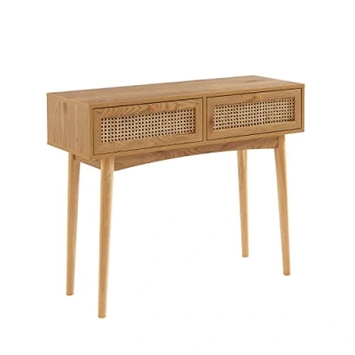 Immagine di BAÏTA Ines Console, cannage e truciolare, Marrone, 100 cm