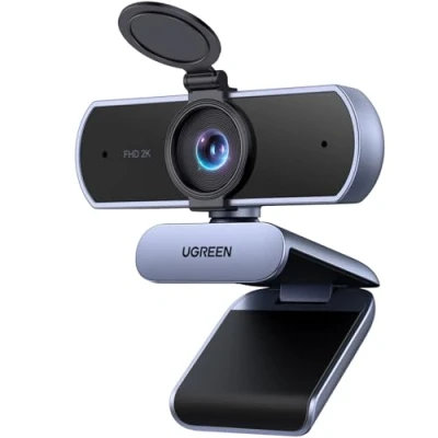 Immagine di UGREEN Webcam 2K 30FPS Full HD USB per computer Messa a fuoco fissa Plug and Play Windows MacOS Linux Streaming Youtube Skype Call Video Zoom Conferenze