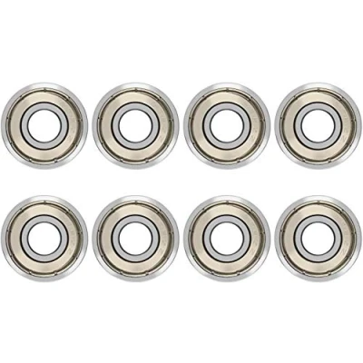 Immagine di Cuscinetti, 608 Cuscinetti per Skateboard Pattini a rotelle Longboard Sfere Doppia schermatura, 8 Pezzi ciascuno