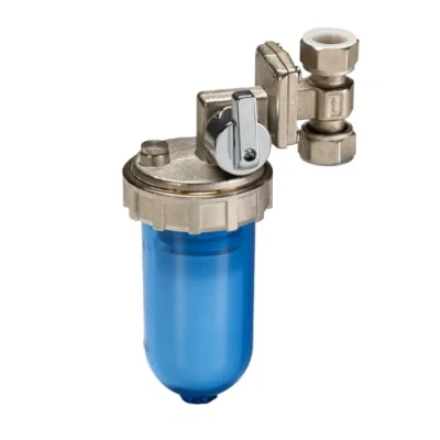 Immagine di WK Dosatore di Polifosfati Ruotabile con By pass Attacchi 1/2&quot; Vaso Trasparente Infrangibile Protezione Anticalcare e Anticorrosione per Impianti Idraulici Sanitari Normativa DM 174