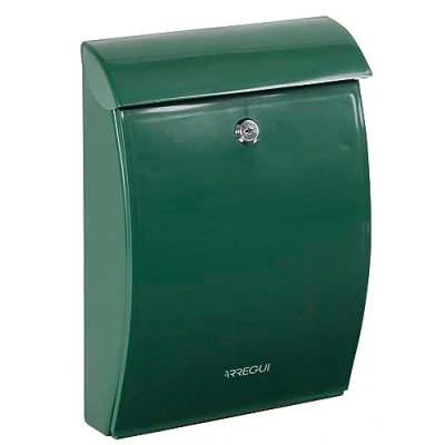 Immagine di Cassetta Postale Individuale in Plastica Resistente, della Posta da Parete, Dimensione M (DIN A4 e Riviste), Facile Montare, Verde