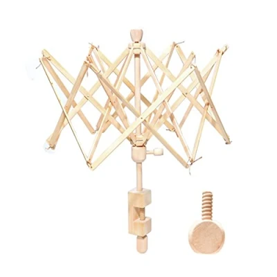 Immagine di Weiye Avvolgitore per filato Swift in legno, 61 cm, realizzato a mano matassa e matassa, lavori maglia uncinetto