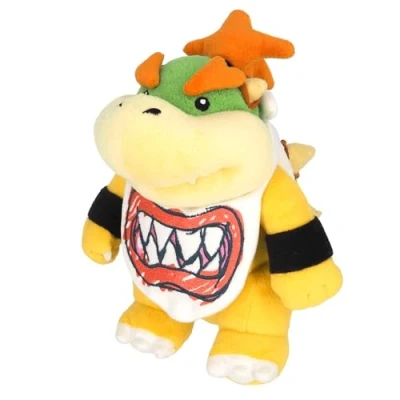 Immagine di Sanei Super Mario All Star Collection Peluche di Bowser Jr., collezione Star, colore: Giallo, Verde