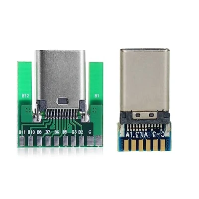 Immagine di Xiwai DIY 24pin USB 3.1 Tipo C Maschio &amp; Femmina Spina Socket Connettore SMT con PC Board 1 Set …