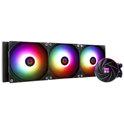 Immagine di Thermalright, AQUA ELITE 360 ARGB Raffreddatore per CPU con 3 ventole PWM da 120 mm, velocità 1550 RPM, AMD/AM4/AM5&amp;Intel LGA1150/1151/1200/2011/1700, computer Aio (AE360 ARGB)