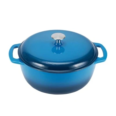 Immagine di Amazon Basics Rotondo Casseruola in ghisa smaltata, 7 L, Blu
